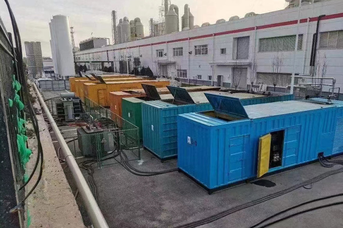 兴城发电机租赁施工现场